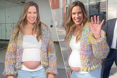 Actrice Hilary Swank (52) hekelt kritiek op laat moederschap: ‘Mannen krijgen hier niet mee te maken’