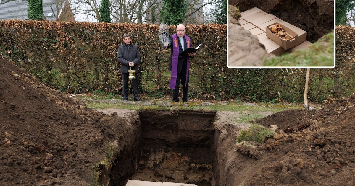 Stijlvolle herbegrafenis van 69 Gastelse voorouders in een verzamelgraf