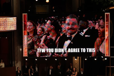 Nieuwe Leonardo DiCaprio-meme bij Oscars gaat wereld over: ‘Hij is de koning’