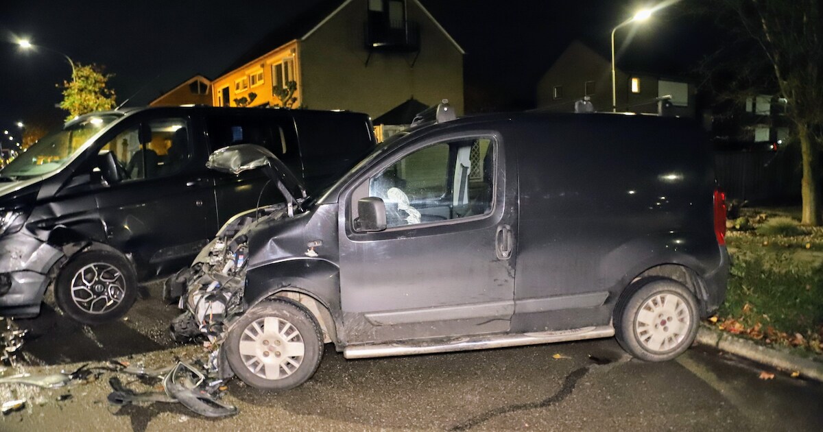 Gewonde bij botsing tussen twee bestelbussen in Beneden-Leeuwen | 112 nieuws West Maas en Waal