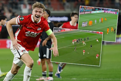 AZ naar achtste finales Conference League, Peer Koopmeiners imiteert geniale Oranje-assist van broer Teun