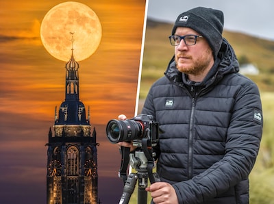 Deze foto van de volle maan lijkt onmogelijk, maar fotograaf Albert Dros bewijst het tegendeel