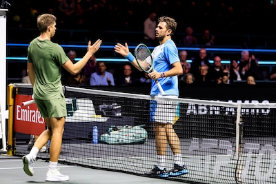 Plots hoort Thijs (17) dat hij in Ahoy zijn ATP-debuut mag maken, tegen een tennislegende: ‘Geen tij