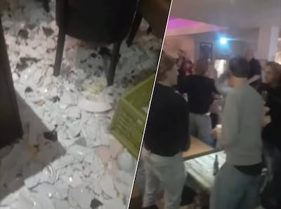 Grieks restaurant roept voetballers op om borden kapot te gooien en dat doen ze: duizenden scherven,