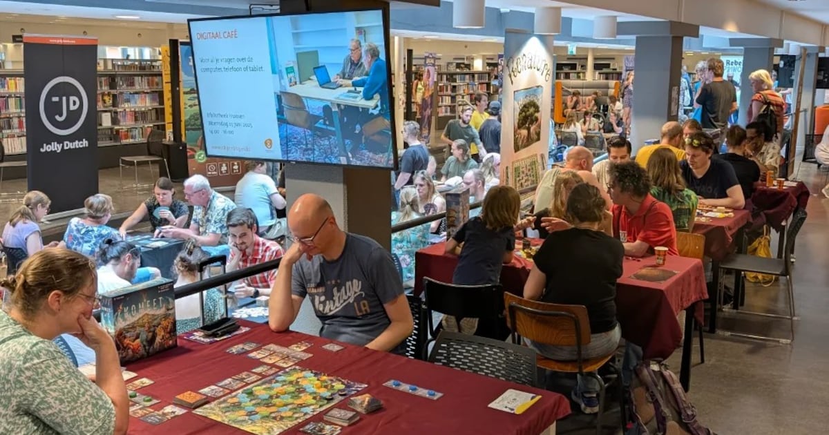 Gelderspel in Nijmeegse bibliotheek: geen boeken maar bordspellen