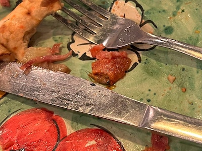 Vriendinnen vinden kakkerlak in pizza van Amsterdams restaurant: ‘Er staken pootjes uit een stukje salami’