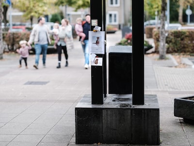 Bij ingang van winkelcentrum in Duiven hangt een verdrietig bericht - dorpskat Leo is overleden