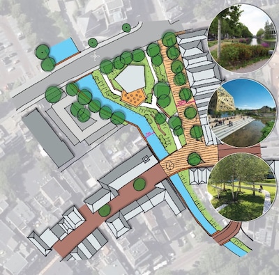 Doortrekken stadsgracht stukje dichterbij met voorkeursrecht Wageningen