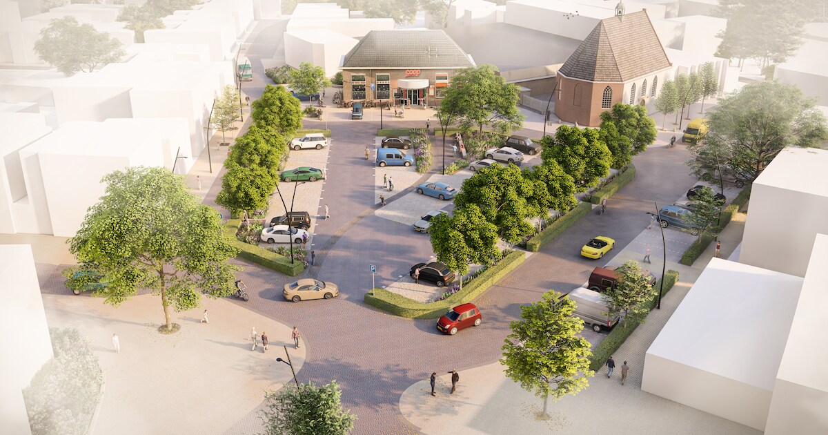 Zo ziet de Markt in Lobith er uit na opknapbeurt: dorpshart compleet op de schop