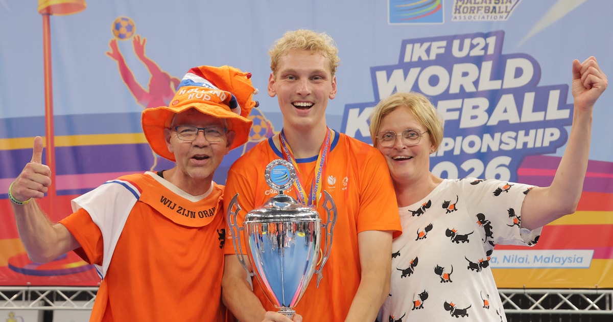 Driebergse korfballer Gideon Gort verovert WK-titel met Oranje O21: ‘Dit wordt me nooit meer afgenom