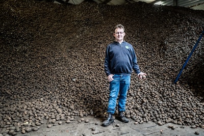 Aardappelberg van Richard Hardeman is al tot de helft geslonken en je kunt nog steeds langs