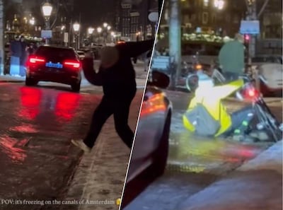 30 miljoen kijkers voor Nederlanders die ‘keihard op hun bek’ gaan: ‘Iemands brilletje viel zo de gracht in’