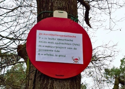 Kerstballenspeurtocht bij Natuurcentrum De Ginkel in Ede