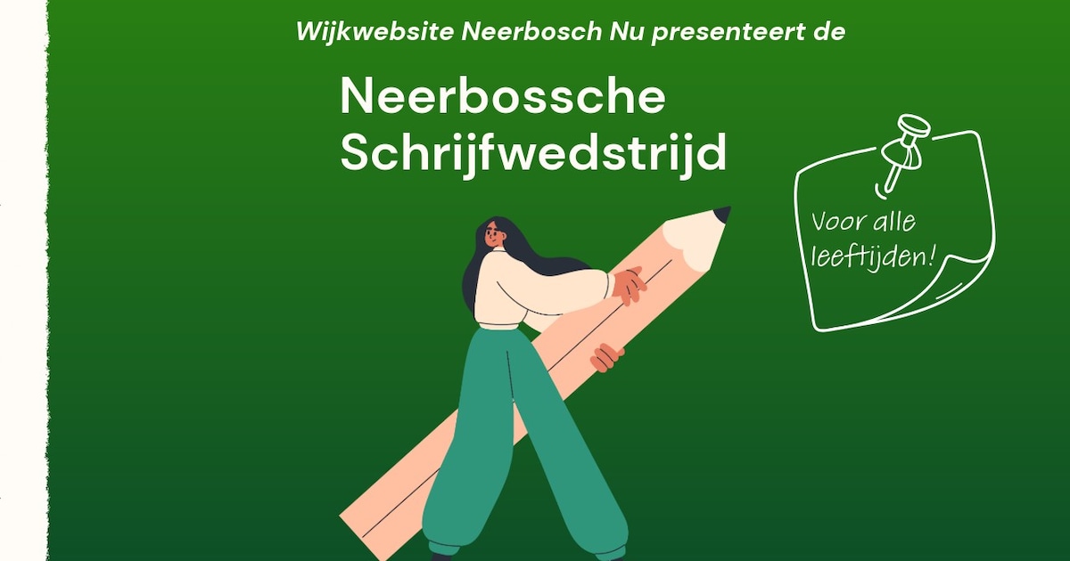 Verhalen insturen voor eerste Neerbossche Schrijfwedstrijd