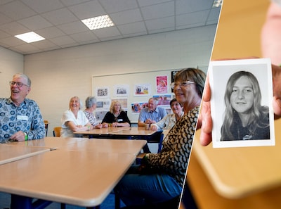 Nog één keer die oude bekende geur en sfeer van aula, fietsenhok, gymzaal en klaslokalen opsnuiven