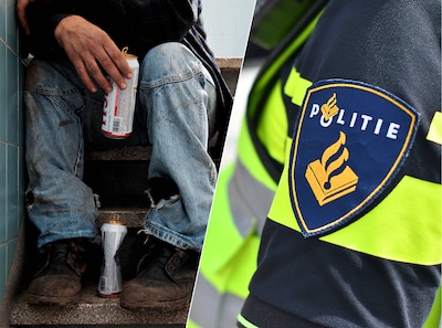 Verwarde man loopt bij winkelcentrum steeds de weg op, agent grijpt in: ‘Hoop dat je de juiste keuze maakt’