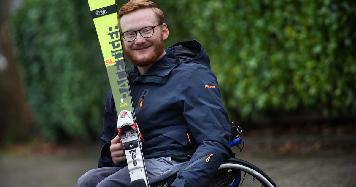 Thijn uit Beesd gaat met zijn zitski harder dan 100 kilometer per uur ...