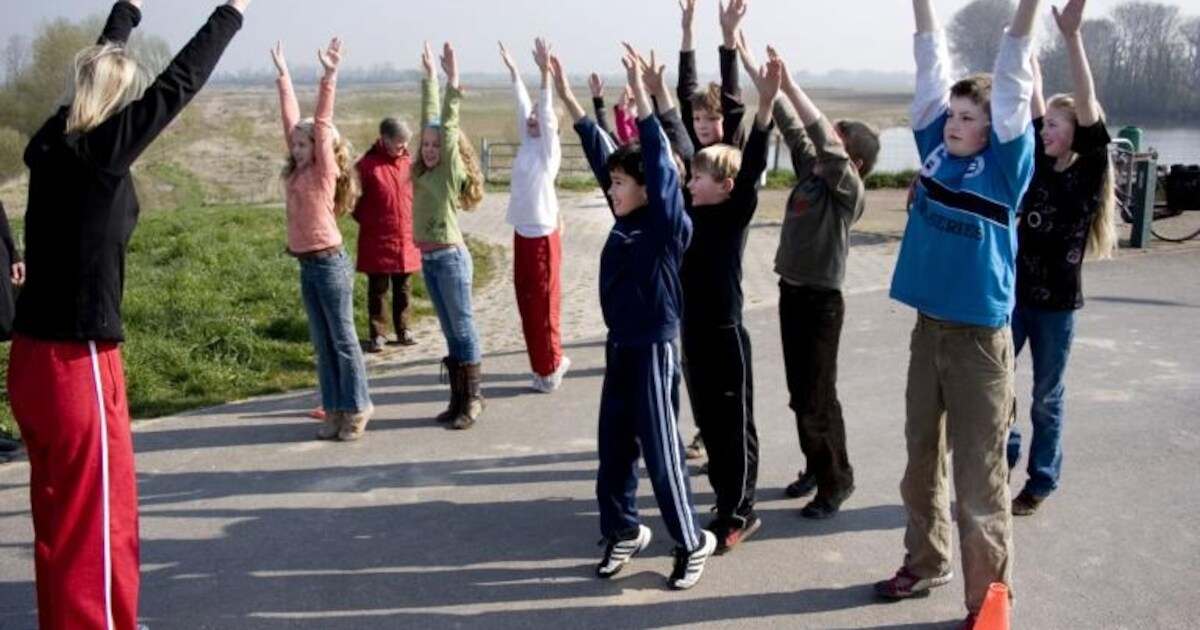 Handen omhoog als hardlooples