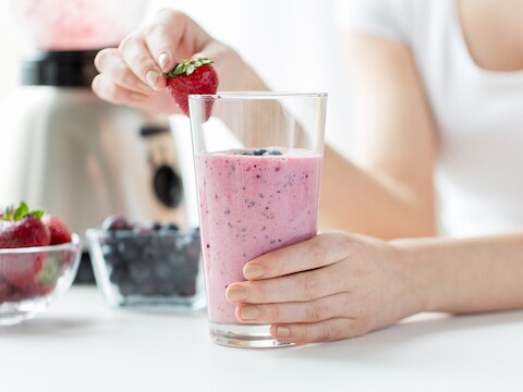 Thuis kun je ook een heerlijke milkshake maken.