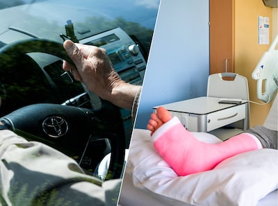 Moeilijk rijden: politie betrapt bestuurder met beide benen in het gips achter het stuur
