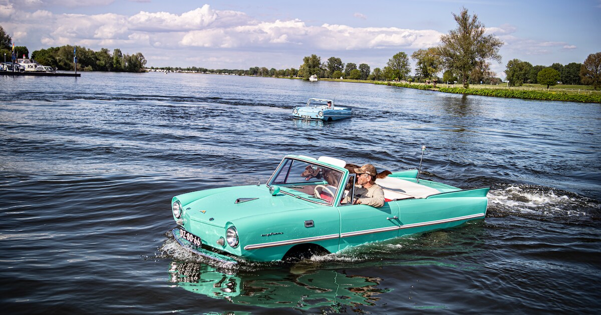 Eindelijk lenteweer, lekker met je auto varen in de Maas: ‘Je plompt zo het water in’