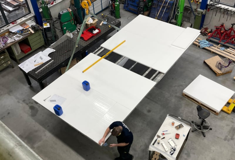 In de werkplaats