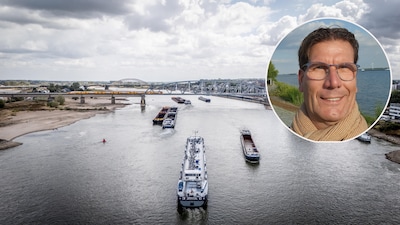 Schipper Leendert over varen met extreem laag water: ‘De bocht bij Nijmegen is topsport’