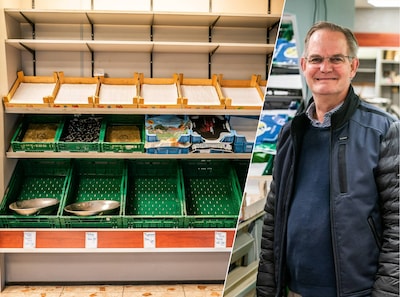 Schappen bij groenteboer Frits staan al jaar leeg omdat het niet anders kon: ‘Deze tijd komt niet terug’