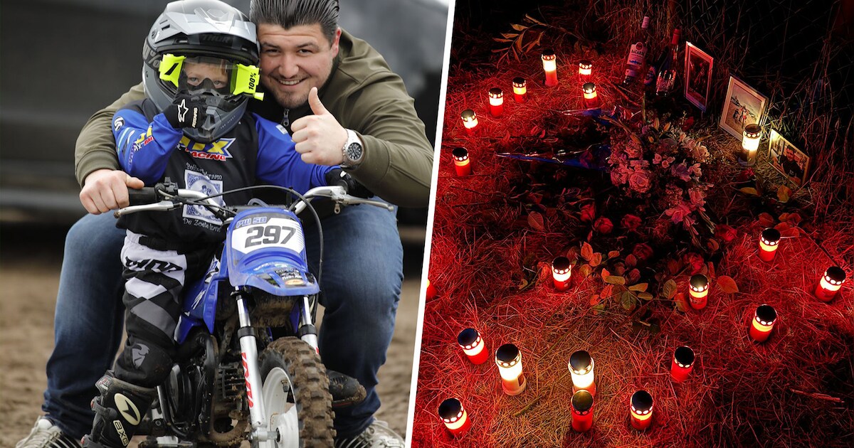 Erehaag met honderden motoren en fakkels voor overleden motorcrosser Jurmey (29)