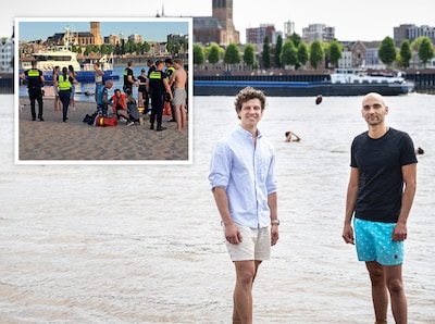 Heldendaad op hete, zomerse avond: Mees sleept bewusteloze jongen uit Waal terwijl Yassine hulpeloos