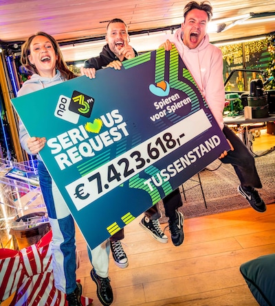 De teller slaat wéér uit bij tussenstand Serious Request: 7,4 miljoen