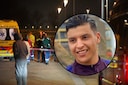 Hulpdiensten aan de Lentse Warande op 21 maart in Nijmegen na het steekincident dat Omar (inzet) het leven kostte.