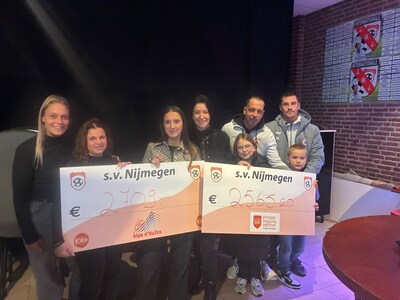 Jeugd van voetbalclub sv Nijmegen haalt duizenden euro’s op voor Alpe d’HuZes en Prinses Máxima Ziek