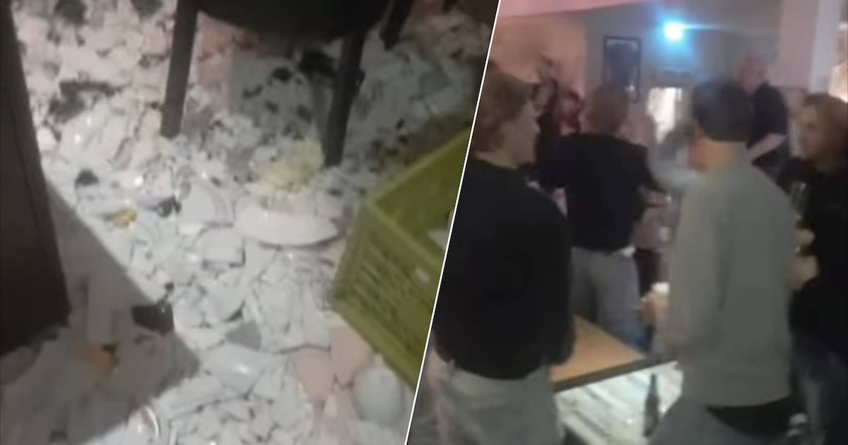 Na een avond met de ‘Griekse Marco Borsato’ ligt de straat hier vol met duizenden scherven: dit is e