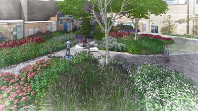 Anoniem Nijmeegs binnenplein wordt groen hofje vol poëzie en kunst (en nu echt)