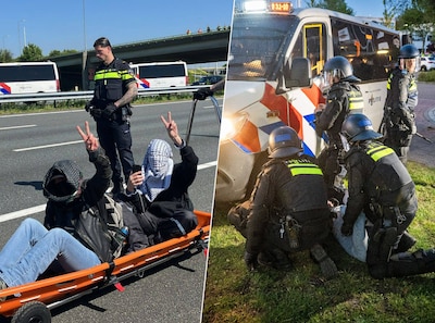 Vuurwerk gooien vs. vreedzaam liedjes zingen: waarom politie harder ingreep bij azc-protest dan bij snelwegblokkade
