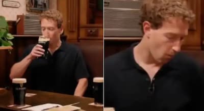Mark Zuckerberg moet Guinness drinken tijdens podcast, maar heeft daar duidelijk moeite mee