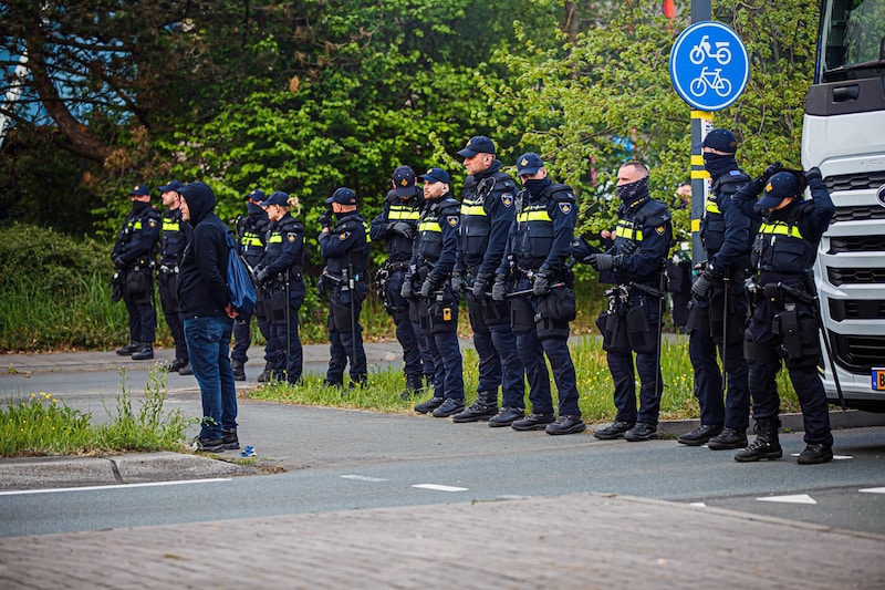 De politie is aanwezig.