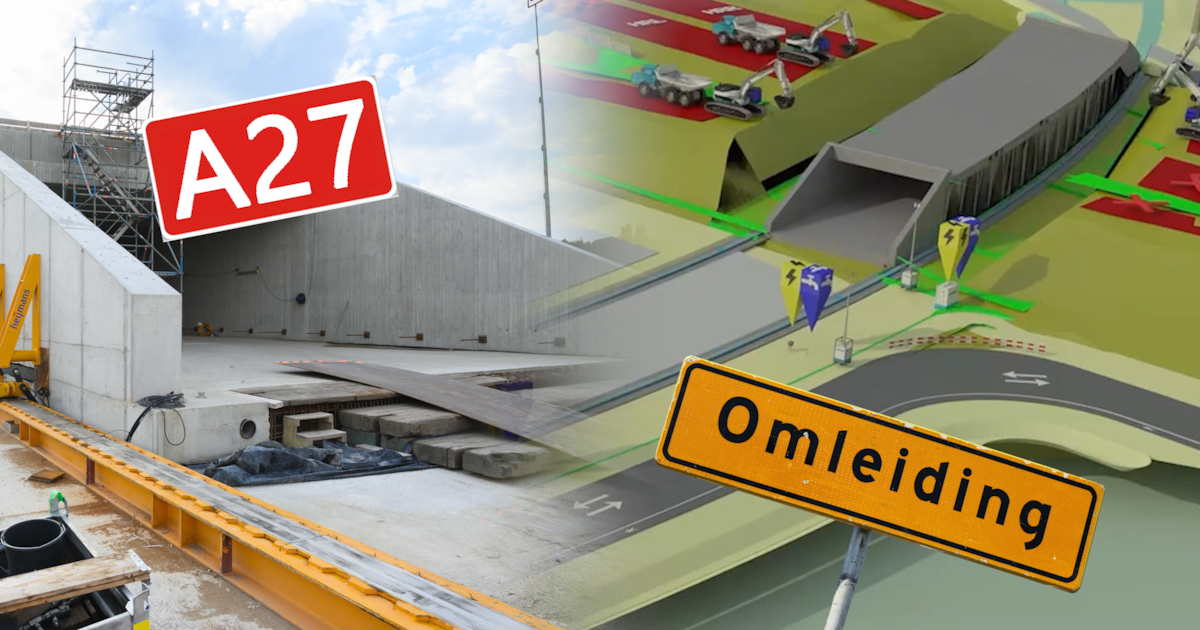 Mega-operatie A27 begint bijna: tunnelbak van 6300 ton in 100 uur ...