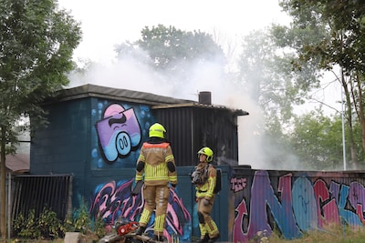 Uitslaande brand in gebouw bij schietvereniging in Ede