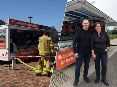 Volop steun voor Mariska en Robert na brand in viskraam. ‘Er zijn zelfs klanten die spontaan geld doneren’