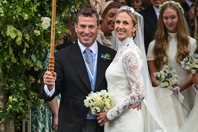 Britse royals massaal aanwezig bij tweede huwelijk Peter Phillips, bekijk hier de foto’s