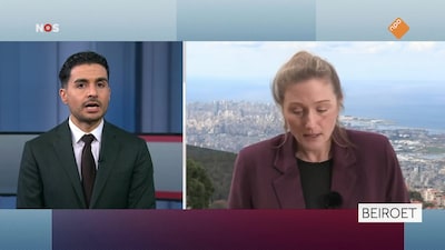 Verslag NOS Journaal onderbroken als correspondent Daisy Mohr pitbull voor haar neus spot