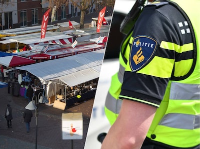 Man met pet strooit geld rond om oudere vrouw af te leiden, dan slaat hij zijn slag
