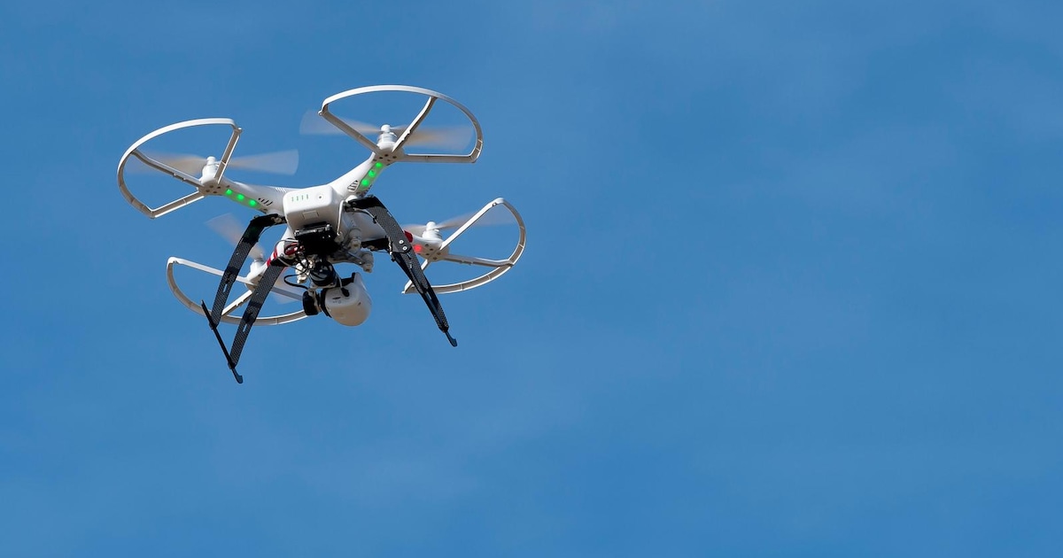 Filmen met een drone tijdens expo Shot’71