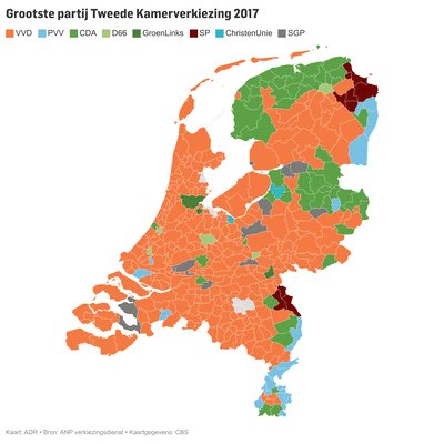 Na jarenlang allemaal hetzelfde kiezen we nu allemaal iets anders: zo stemde Nederland
