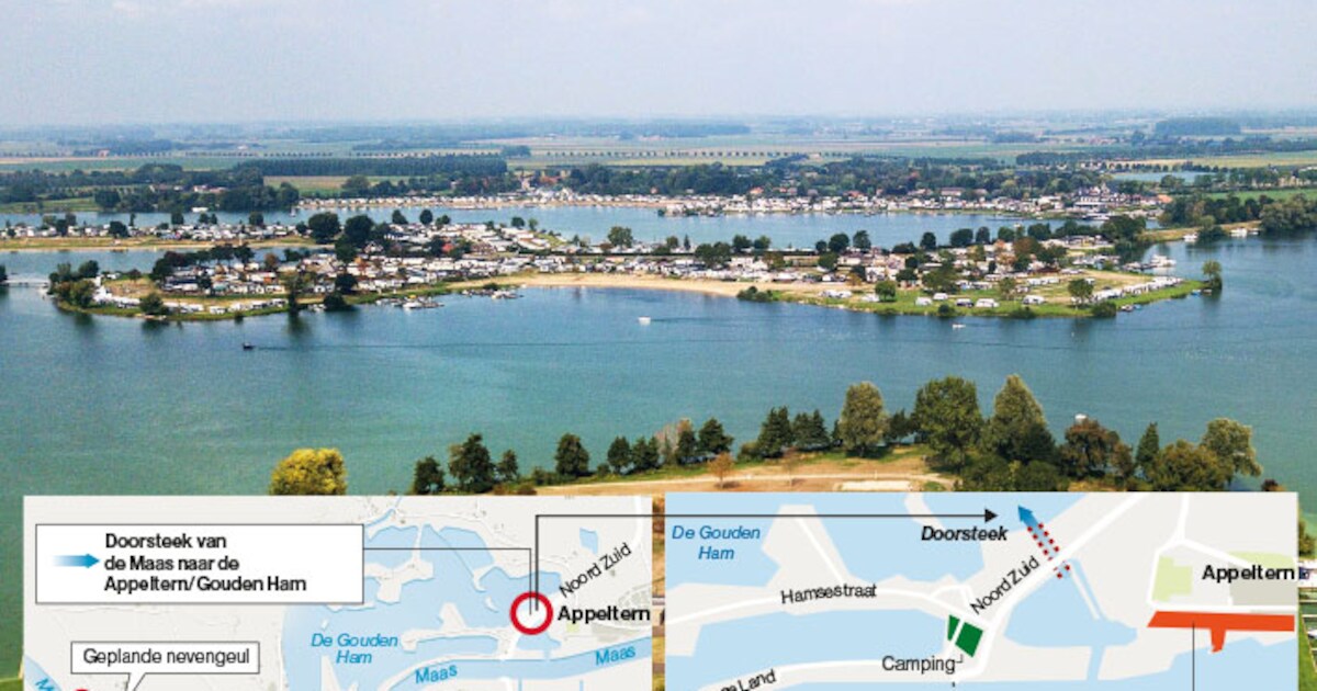 Blijdschap aan recreatiegebied Gouden Ham over nieuw plan voor doorsteek van de Maas