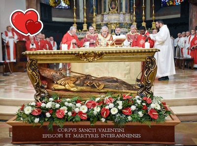 Valentijn was een Italiaan en ligt begraven in Terni