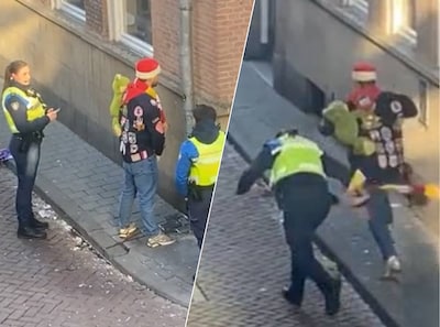 Hondsbrutale carnavalsvierder fopt boa’s tijdens wildplassen en slaat op de vlucht: ‘Haaaa, hij naait ’m eruit!’