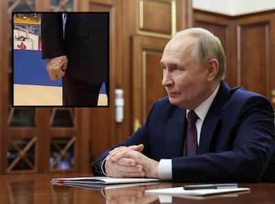 Video van verschrompelde handen Vladimir Poetin wakkert geruchten aan over gezondheid